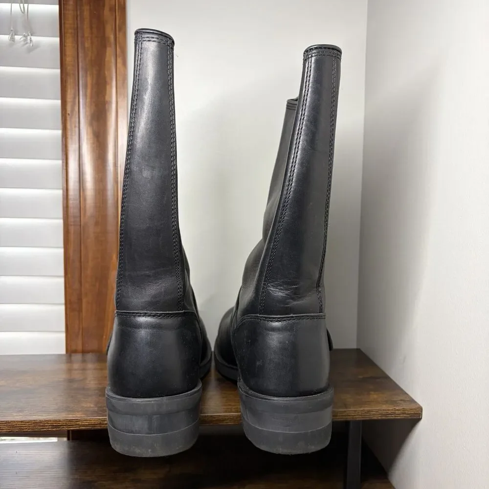 Size 11 Mens - Vintage Y2K Harley Davidson Engineer Biker Boots Black Leather